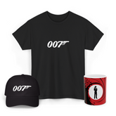 007 Spy Agent Graphic T Shirt Combo Pack Secret Agent Minimal Action Movie Style Premium Cotton Unisex Streetwear