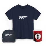 007 Spy Agent Graphic T Shirt Combo Pack Secret Agent Minimal Action Movie Style Premium Cotton Unisex Streetwear