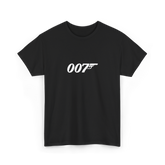 Spy Bond 007 Style T Shirt Black Graphic Tee Secret Agent Inspired Streetwear Minimal Typography Unisex Cotton Tshirt