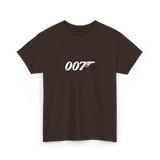 Spy Bond 007 Style T Shirt Black Graphic Tee Secret Agent Inspired Streetwear Minimal Typography Unisex Cotton Tshirt