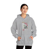 Blessed Praying Hands Floral Christian Graphic Unisex Heavy Blend Hooded Sweatshirt Faith Inspired Religious Streetwear Bold Motivational Hoodie