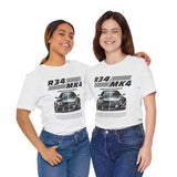 Dual Turbo Street Machine Graphic Unisex Heavy Cotton Tee High Performance Racing Car Split Design Shirt for Speed Lovers