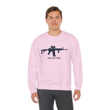 I Am The Weapon Unisex Sweatshirt Motivational Tactical Mindset Streetwear Bold Warrior Energy Graphic Pullover For Confidence Training Gym Wear Everyday Power Statement
