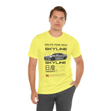 Japanese Performance Coupe Skyline Inspired Unisex Streetwear Tee High Speed Racing Car Graphic Shirt JDM Culture Drift Style Automotive Art Design For Car Lovers Urban Fashion