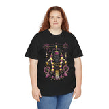 Anubis Balance God Unisex Heavy Cotton Tee Egyptian Mythology Streetwear Graphic T Shirt Bold Cosmic Art Design For Men And Women Perfect For Festivals Spiritual Wear And Fashion Lovers