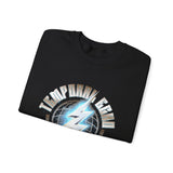 Temporal Echo Lightning Globe Graphic Unisex Heavy Blend Crewneck Sweatshirt Futuristic Sci-Fi Streetwear Pullover