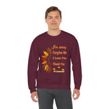 Unisex Ho’oponopono Sunflower Crewneck Sweatshirt Heavy Blend Pullover Healing Affirmation Spiritual Gratitude Mindfulness Positive Energy Apparel