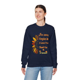 Ho’oponopono Sunflower Crewneck Unisex Sweatshirt Heavy Blend Pullover Healing Affirmation Spiritual Gratitude Mindfulness Positive Energy Apparel