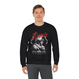 Brave Warrior Roman Gladiator Graphic Print Unisex Heavy Blend Crewneck Sweatshirt Bold Motivational Streetwear Pullover