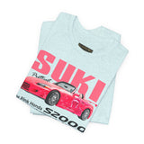 Pink Custom Roadster Blueprint Art Unisex Heavy Cotton Tee Retro Tuner Inspired Streetwear Graphic Shirt for Car Lovers and Daily Casual Wear