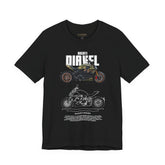 Ducati Inspired Power Cruiser Motorcycle Graphic Unisex Heavy Cotton Tee Premium Streetwear T Shirt for Riders Bikers Enthusiasts and Everyday Wear