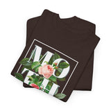 Mother Floral Design Unisex Heavy Cotton Tee Comfortable T Shirt Botanical Typography Graphic Streetwear Gift For Mom Mother’s Day Birthday Casual Everyday Wear