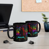 Reaper Of Neon Flames Mug 11oz 15oz Vibrant Gothic Energy Ceramic Coffee Cup Cosmic Skull Artwork Perfect Gift For Artists Dreamers And Night Rebels