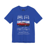 Ford Mustang Classic 1965 Fastback Muscle Car Illustration Unisex Heavy Cotton Tee Retro Collector Streetwear Gift Shirt