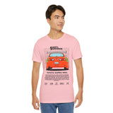 Legendary Orange Street Machine Rear View Unisex Heavy Cotton Tee Powerful JDM Inspired Car Art Graphic Shirt for Collectors and Gearheads