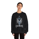Existence Dystopian Society Cyborg Unisex Heavy Blend Crewneck Sweatshirt Futuristic Sci Fi Robotic Graphic Cyberpunk Streetwear Pullover