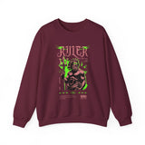 Ruler of the Sea Poseidon Unisex Heavy Blend Crewneck Sweatshirt Greek Mythology Statue Graphic Gothic Streetwear Bold Artistic Pullover