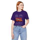 Legendary Orange Street Racer Blueprint Tee Unisex Heavy Cotton Retro Tuner Car Art Graphic Shirt for Enthusiasts