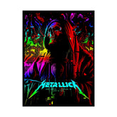 Reaper Of Neon Flames Poster Dark Neon Skull Wall Art Cosmic Energy Illustration Premium Matte Print For Home Studio Office And Urban Spaces