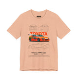 Legendary Orange Street Racer Blueprint Tee Unisex Heavy Cotton Retro Tuner Car Art Graphic Shirt for Enthusiasts