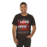 Love Yourself Deep Unisex Jersey Short Sleeve Tee Self Love Graphic T Shirt Rose Motivational Quote Streetwear Positive Affirmation Fashion Mindset Inspired Apparel