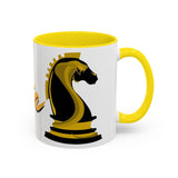 Tate Knight Logo Accent Coffee Mug 11oz 15oz Gold Foil Chess Horse Design Motivational Hustler Ceramic Cup Bold Luxury Inspired Streetwear Gift Drinkware