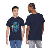 Galactic Dream Astronaut Neon Art Unisex Heavy Cotton Tee Bold Cosmic Streetwear Graphic T Shirt Vibrant Space Design Comfortable Classic Fit Everyday Wear Perfect Gift for Sci Fi Lovers and Creative...