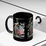 Sculptural Future Statue Art Accent Coffee Mug 11oz 15oz Greek Goddess Cosmic Abstract Splash Bold Artistic Streetwear Ceramic Cup