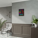 Reaper Of Neon Flames Poster Dark Neon Skull Wall Art Cosmic Energy Illustration Premium Matte Print For Home Studio Office And Urban Spaces