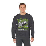 Money Power Unisex Heavy Blend Crewneck Sweatshirt Dollar Stack Neon Green Graphic Hustle Mindset Streetwear Motivational Pullover