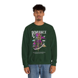Unisex Heavy Blend Crewneck Sweatshirt Romance Rose Graphic Pullover Black Gothic Aesthetic Love Inspired Streetwear Fashion Artistic Outfit