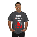 Unisex Once Upon A Time There Lived A Ghost T Shirt Horror Graphic Tee Spooky Paranormal Gothic Halloween Inspired Scary Storytelling Streetwear Top