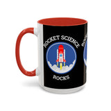 Rocket Science Rocks Accent Coffee Mug 11oz 15oz Space Lover Science Gift Black White Two Tone Ceramic Cup