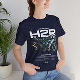 Kawasaki Ninja H2R Inspired Hyperbike Graphic Unisex Heavy Cotton Tee Streetwear Racing Style Motorcycle Art Shirt for Speed Lovers and Track Enthusiasts