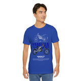 YZ Motocross Dirt Bike Blueprint Graphic Unisex Heavy Cotton Tee Off Road Racing Inspired Streetwear Gift for Riders and Bike Lovers
