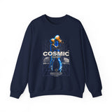 Cosmic Catalyst Unisex Heavy Blend Crewneck Sweatshirt Futuristic Sci Fi Space Astronaut Graphic Pullover Cyberpunk Streetwear Bold Galaxy Design Alpha Mindset Fashion