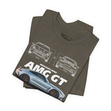 Silver Grand Tourer Coupe Artwork Unisex Heavy Cotton Tee High Performance Inspired Streetwear Graphic Shirt For Car Lovers And Modern Automotive Art Fans