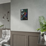 Joker Split Insanity Glossy Poster Bold Gothic Wall Art Dark Psychological Design Fiery Abstract Expression Print for Collectors, Creators, and Visionary Spaces