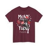 Move With Flow Breakdance Graphic Unisex Heavy Cotton Tee Hip Hop Streetwear Dance Rhythm Urban Style T Shirt