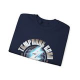 Temporal Echo Lightning Globe Graphic Unisex Heavy Blend Crewneck Sweatshirt Futuristic Sci-Fi Streetwear Pullover