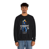 Cosmic Catalyst Unisex Heavy Blend Crewneck Sweatshirt Futuristic Sci Fi Space Astronaut Graphic Pullover Cyberpunk Streetwear Bold Galaxy Design Alpha Mindset Fashion