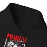 Money Motivation Hustler Mindset Graphic Print Unisex Heavy Blend Hoodie Streetwear Ambition Sweatshirt