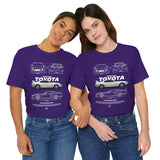 Toyota Supra Blueprint MK4 Japanese Sports Coupe Inspired Graphic T Shirt JDM Performance Streetwear Racing Culture Automotive Art Unisex Tee