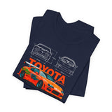 Legendary Orange Street Racer Blueprint Tee Unisex Heavy Cotton Retro Tuner Car Art Graphic Shirt for Enthusiasts