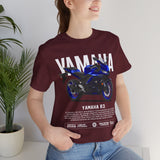 R3 Inspired Sport Motorcycle Art Unisex Heavy Cotton Tee Dynamic Streetwear Graphic for Riders and Moto Enthusiasts