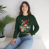 You Can Be Whatever Motivational Crewneck Sweatshirt Comfortable Unisex Pullover Bold Floral Empowerment Design Streetwear Positive Vibes Cozy Everyday Wear Perfect Gift for Dreamers Friends and Free...
