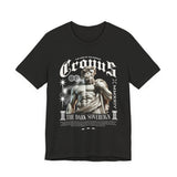 Cronus The Dark Sovereign Unisex Jersey Short Sleeve Tee Greek Mythology Statue Graphic Streetwear Gothic Bold Artistic Fashion T Shirt