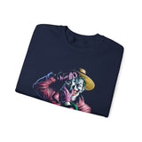 Snapshot of Madness Unisex Heavy Blend Crewneck Sweatshirt Dark Comic Art Streetwear Design Neon Aesthetic Wearable Art Comfortable Premium Fleece for Creative Thinkers and Visionary Artists