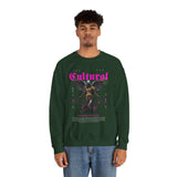 Cultural Angel Statue Graphic Unisex Heavy Blend Crewneck Sweatshirt Gothic Streetwear Aesthetic Bold Artistic Pullover Fashion