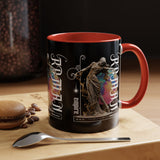 Sculptural Future Statue Art Accent Coffee Mug 11oz 15oz Greek Goddess Cosmic Abstract Splash Bold Artistic Streetwear Ceramic Cup